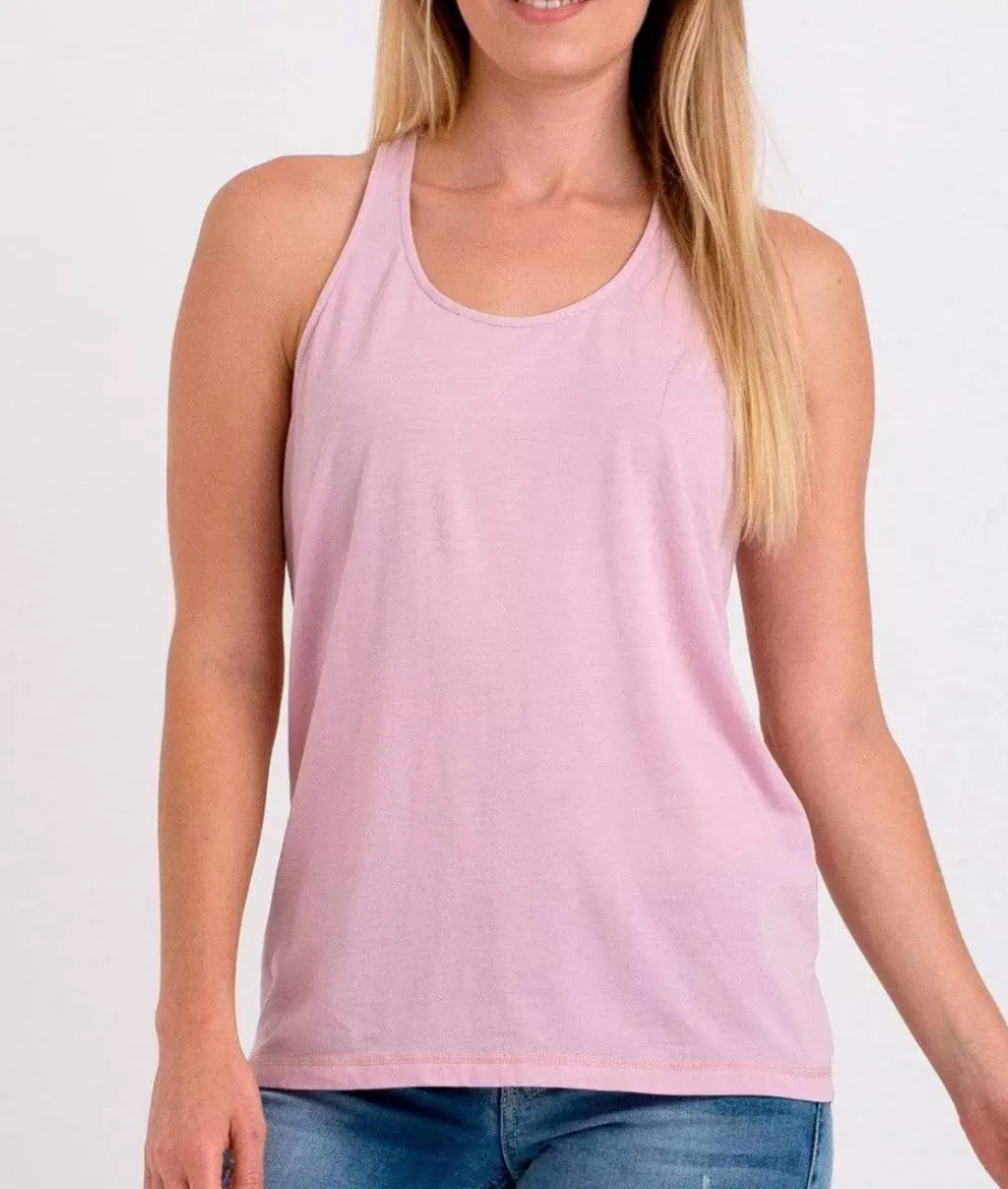 Women Nayked Apparel Tank Tops>Ladies Ridiculously Soft Knotted Racerback Tank