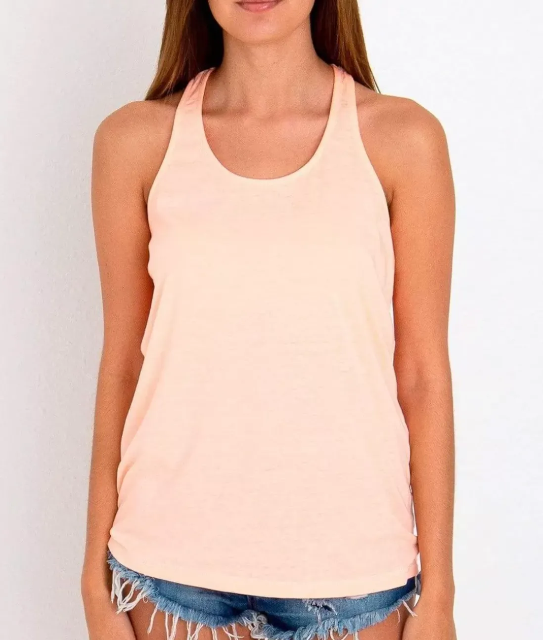 Women Nayked Apparel Tank Tops>Ladies Ridiculously Soft Knotted Racerback Tank