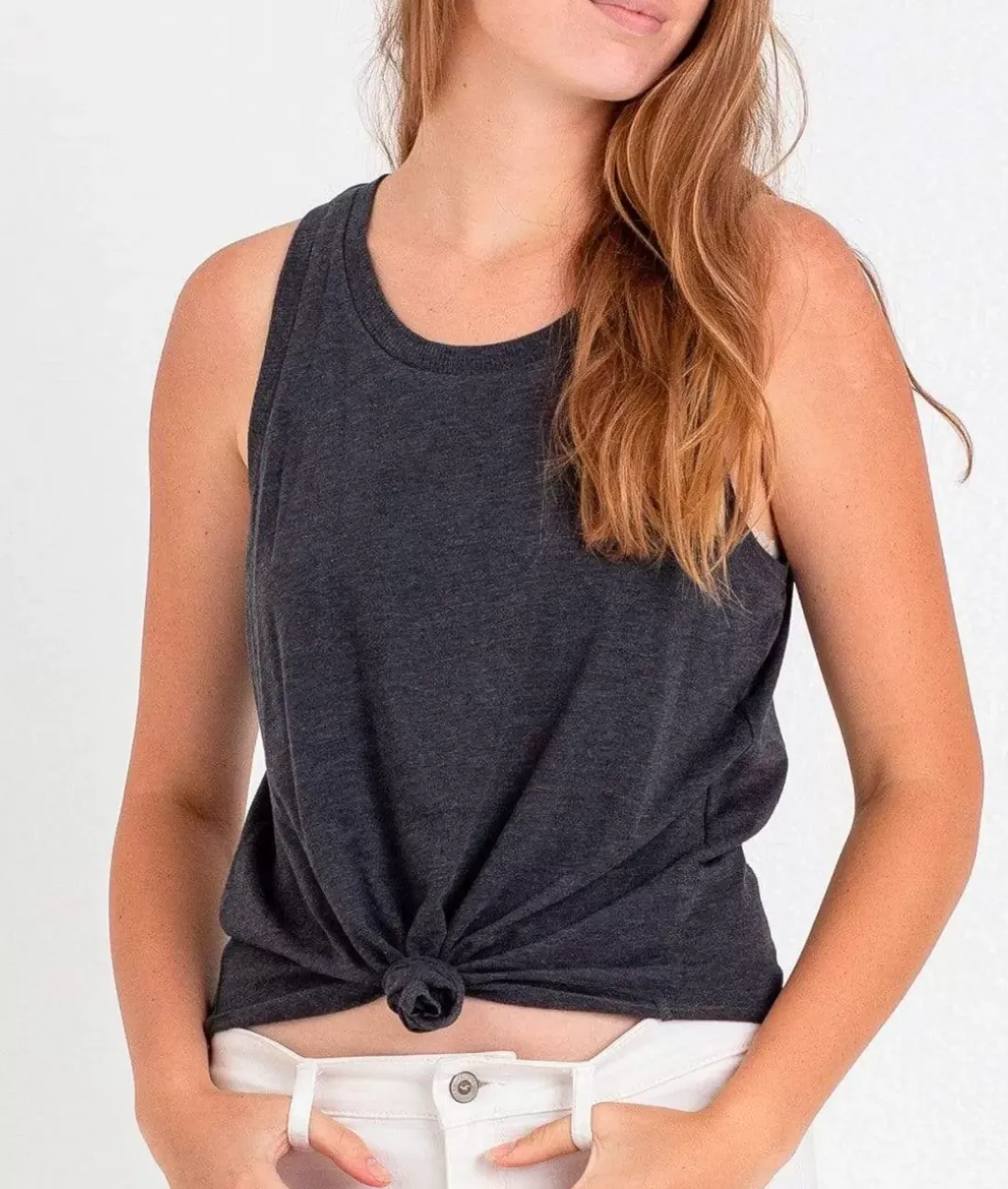 Women Nayked Apparel T-Shirts>Ladies Ridiculously Soft Lightweight Knotted Tank