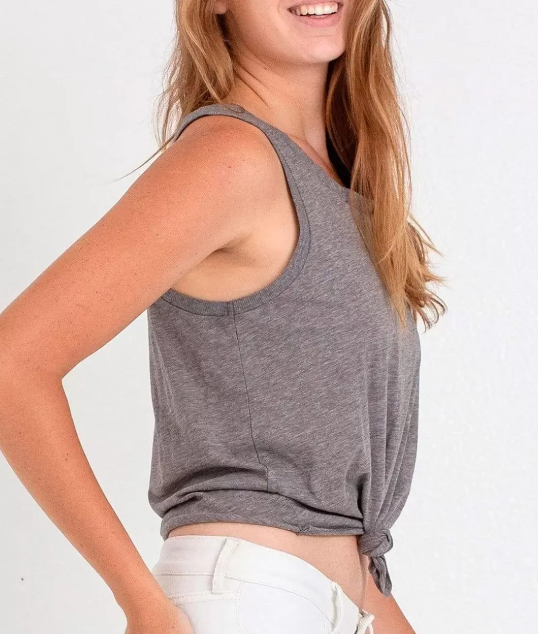 Women Nayked Apparel T-Shirts>Ladies Ridiculously Soft Lightweight Knotted Tank