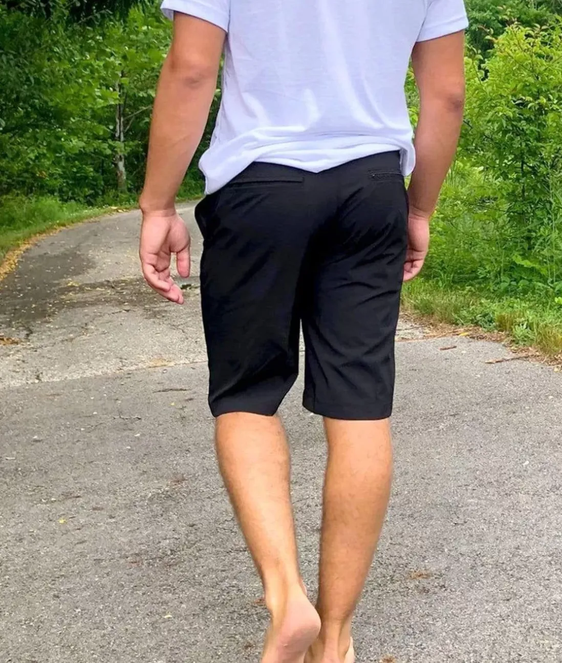 Men Nayked Apparel Swim>Men'S Black Hybrid Stretch Short