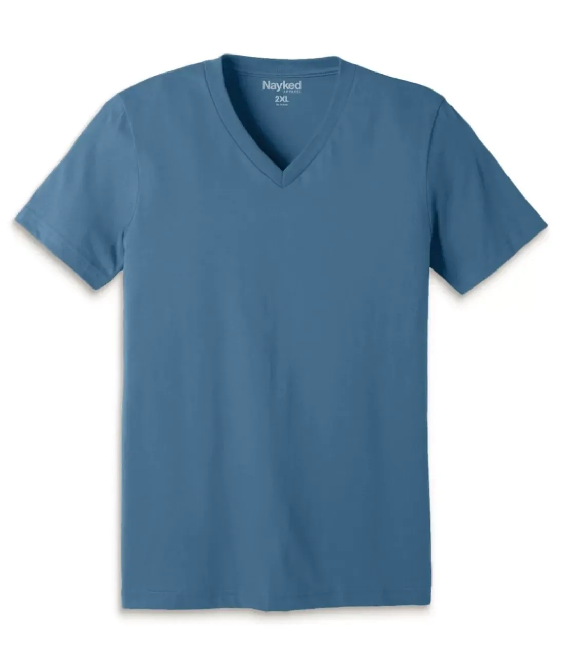 Men Nayked Apparel T-Shirts>Men'S Classic Cotton Big Short Sleeve V-Neck T-Shirt