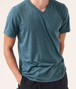 Men Nayked Apparel T-Shirts>Men'S Classic Soft Heathered Short Sleeve V-Neck T-Shirt