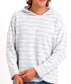 Men Nayked Apparel Shirts>Men'S Cotton/Poly Striped French Terry Hoodie/Discontinued