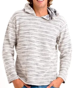 Men Nayked Apparel Shirts>Men'S Cotton/Poly Striped French Terry Hoodie/Discontinued