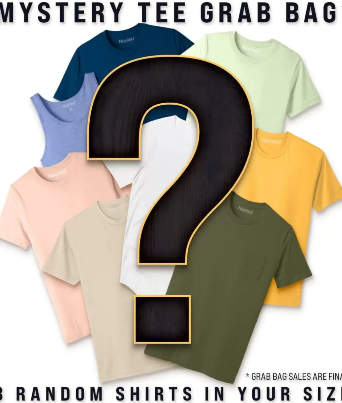 Men Nayked Apparel Tanks>Men'S Mystery Tee Grab Bag