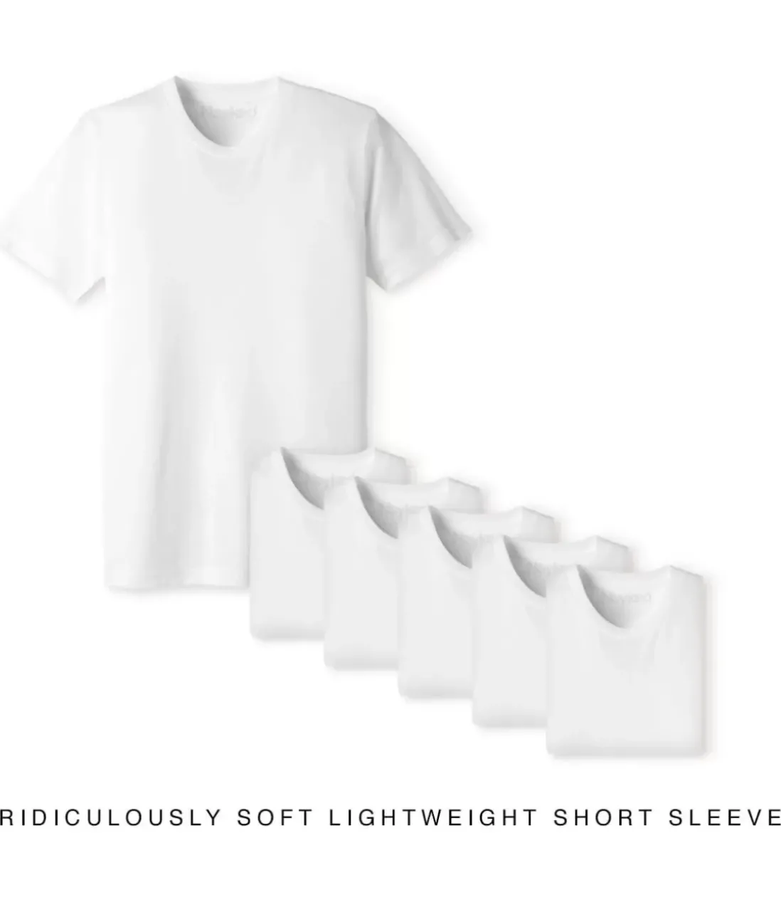 Men Nayked Apparel T-Shirt Packs>Men'S 6Pk Ridiculously Soft Lightweight Crew Neck T-Shirt