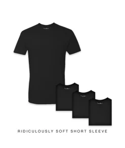 Men Nayked Apparel T-Shirts>Men'S 4Pk Ridiculously Soft Short Sleeve Crew Neck 100% Cotton T-Shirt