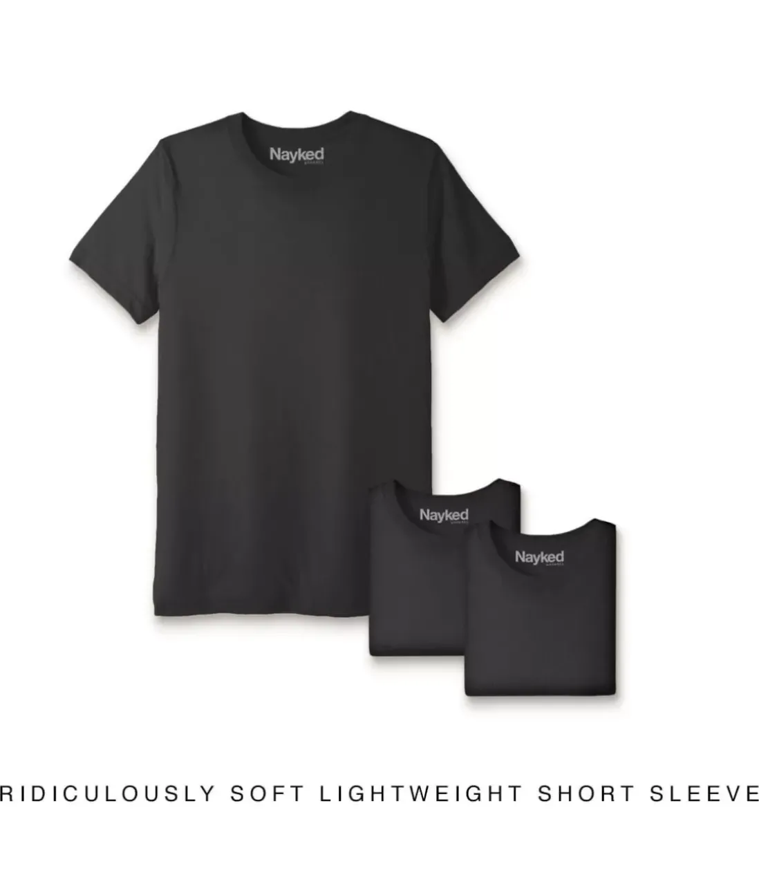 Men Nayked Apparel T-Shirts>Men'S 3Pk Ridiculously Soft Lightweight Crew Neck T-Shirt