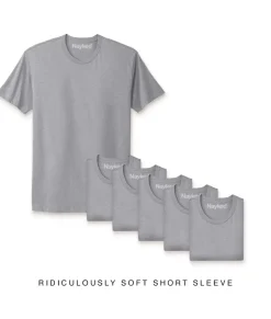 Men Nayked Apparel T-Shirt Packs>Men'S 6Pk Ridiculously Soft Short Sleeve Crew Neck 100% Cotton T-Shirt
