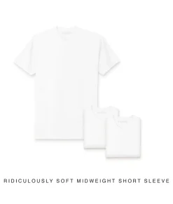 Men Nayked Apparel Shirts>Men'S 3Pk Ridiculously Soft Midweight Crew T-Shirt