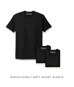 Men Nayked Apparel Shirts>Men'S 3Pk Ridiculously Soft Short Sleeve Crew Neck 100% Cotton T-Shirt