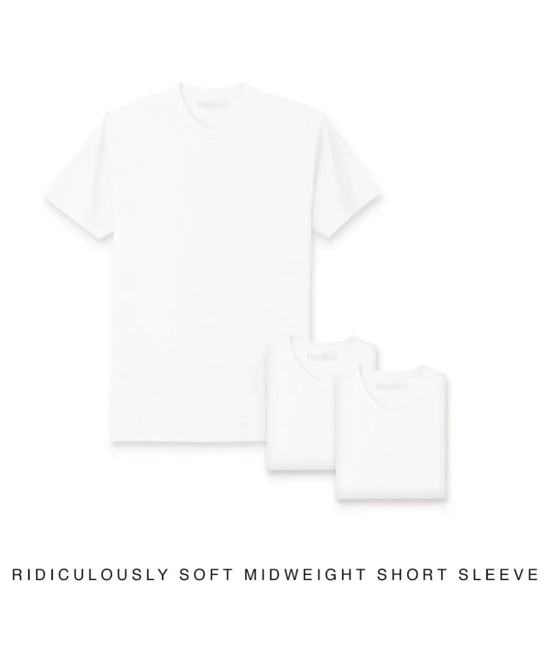 Men Nayked Apparel T-Shirts>Men'S 3Pk Ridiculously Soft Midweight Crew T-Shirt