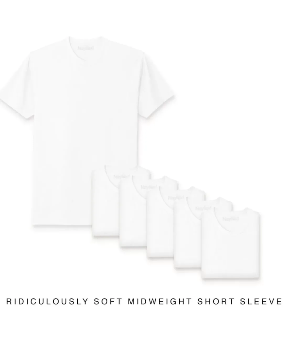 Men Nayked Apparel T-Shirts>Men'S 6Pk Ridiculously Soft Midweight Crew T-Shirt