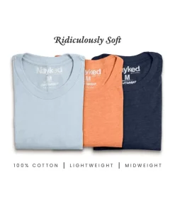 Men Nayked Apparel T-Shirt Packs>Men'S 3Pk Tri-Nayked Short Sleeve Crew Neck T-Shirts