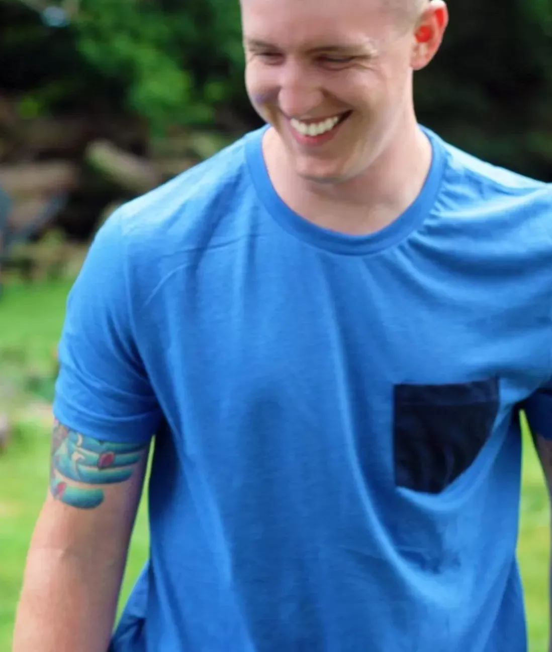 Men Nayked Apparel Shirts>Men'S Ridiculously Soft Contrast Pocket Short Sleeve Crew Neck T-Shirt