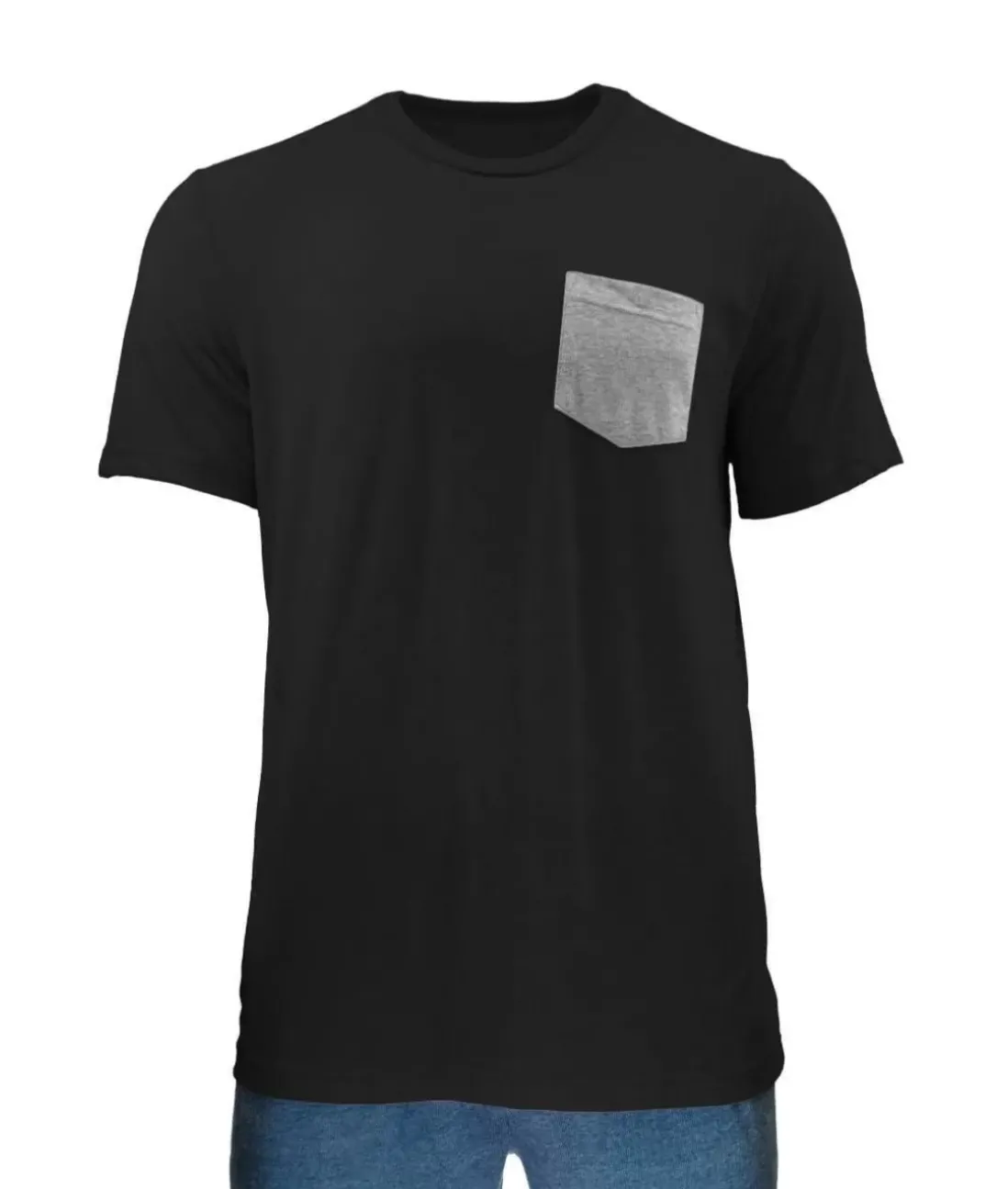 Men Nayked Apparel Shirts>Men'S Ridiculously Soft Contrast Pocket Short Sleeve Crew Neck T-Shirt