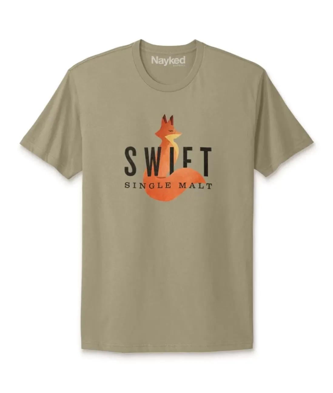 Men Nayked Apparel T-Shirts>Men'S Ridiculously Soft Cotton Graphic Tee | Swift Single Malt