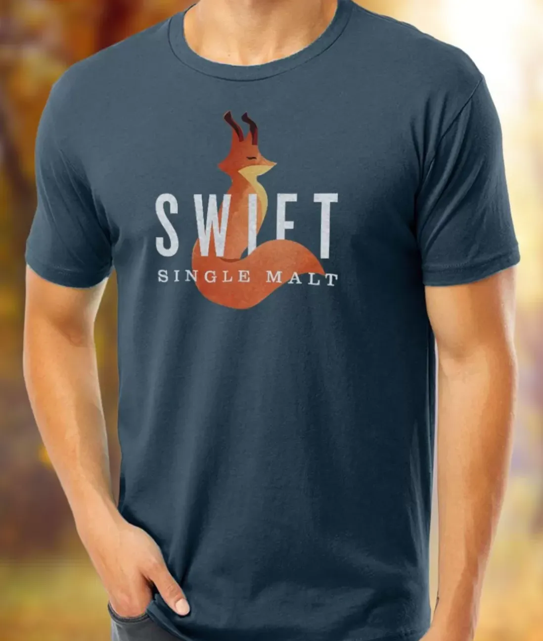 Men Nayked Apparel Shirts>Men'S Ridiculously Soft Cotton Graphic Tee | Swift Single Malt