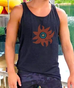 Men Nayked Apparel T-Shirts>Men'S Ridiculously Soft Lightweight Graphic Tank | Sicily Sun
