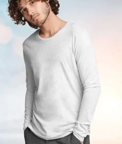 Men Nayked Apparel Shirts>Men'S Ridiculously Soft Lightweight Long Sleeve Crew Shirt