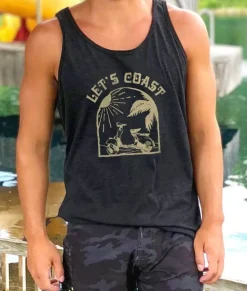 Men Nayked Apparel Shirts>Men'S Ridiculously Soft Lightweight Graphic Tank | Let'S Coast