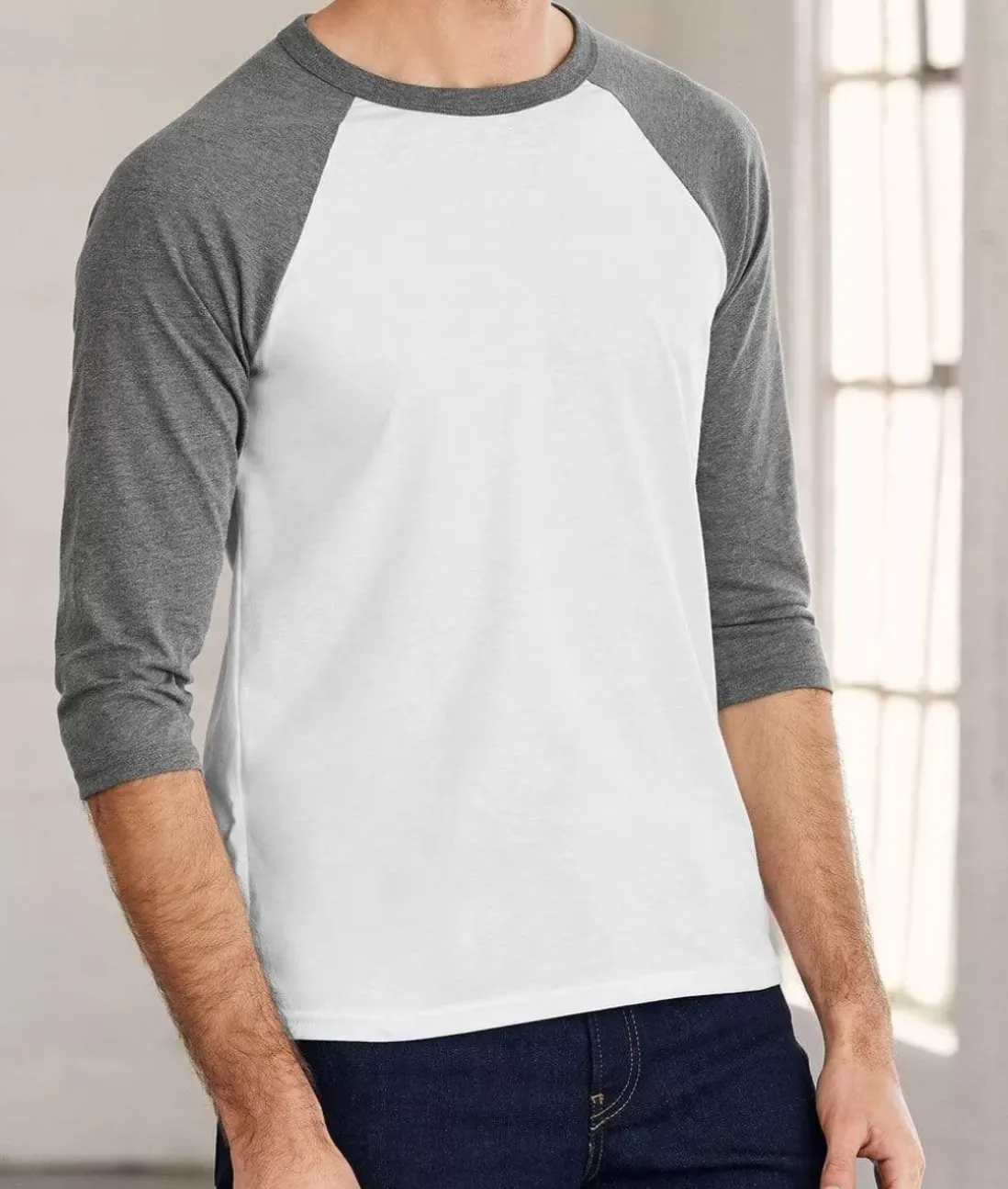 Men Nayked Apparel T-Shirts>Men'S Ridiculously Soft Midweight Baseball Shirt