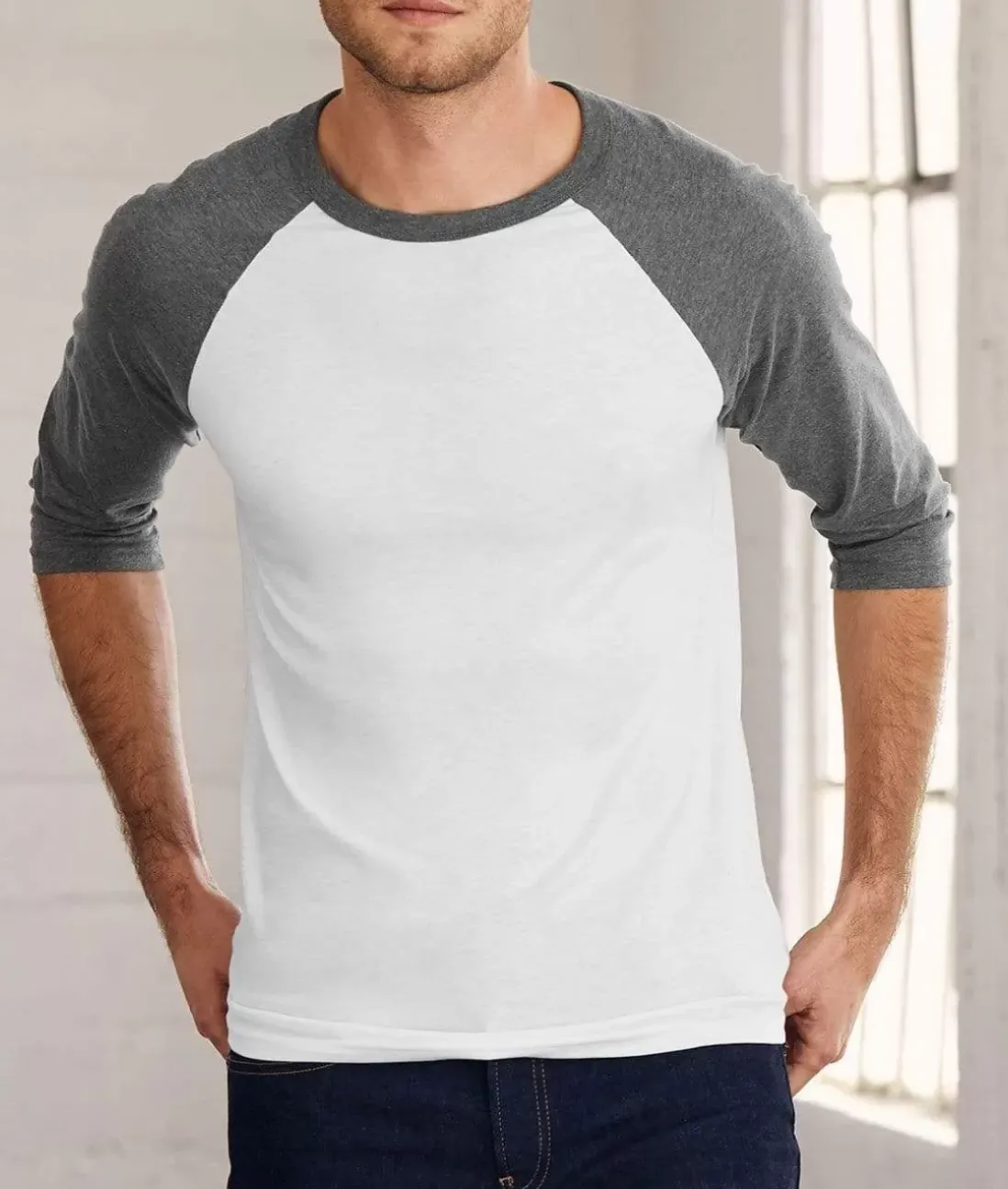Men Nayked Apparel T-Shirts>Men'S Ridiculously Soft Midweight Baseball Shirt