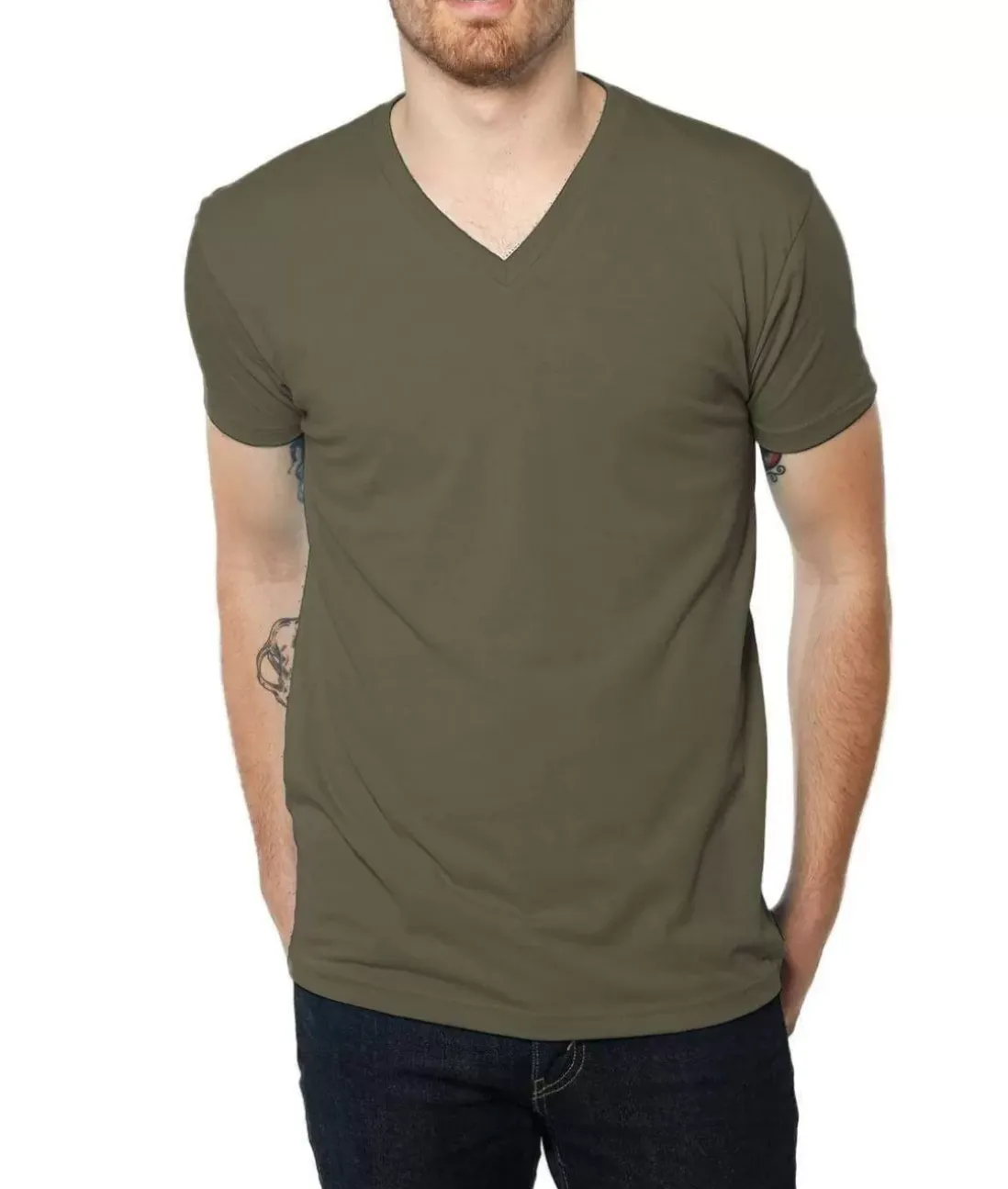 Men Nayked Apparel Shirts>Men'S Ridiculously Soft Midweight V-Neck