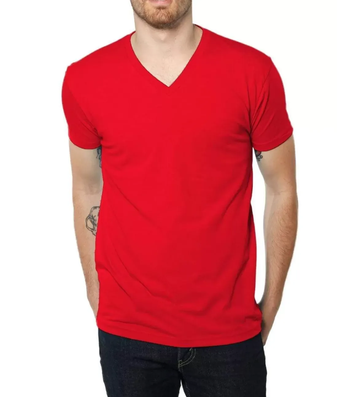 Men Nayked Apparel Shirts>Men'S Ridiculously Soft Midweight V-Neck