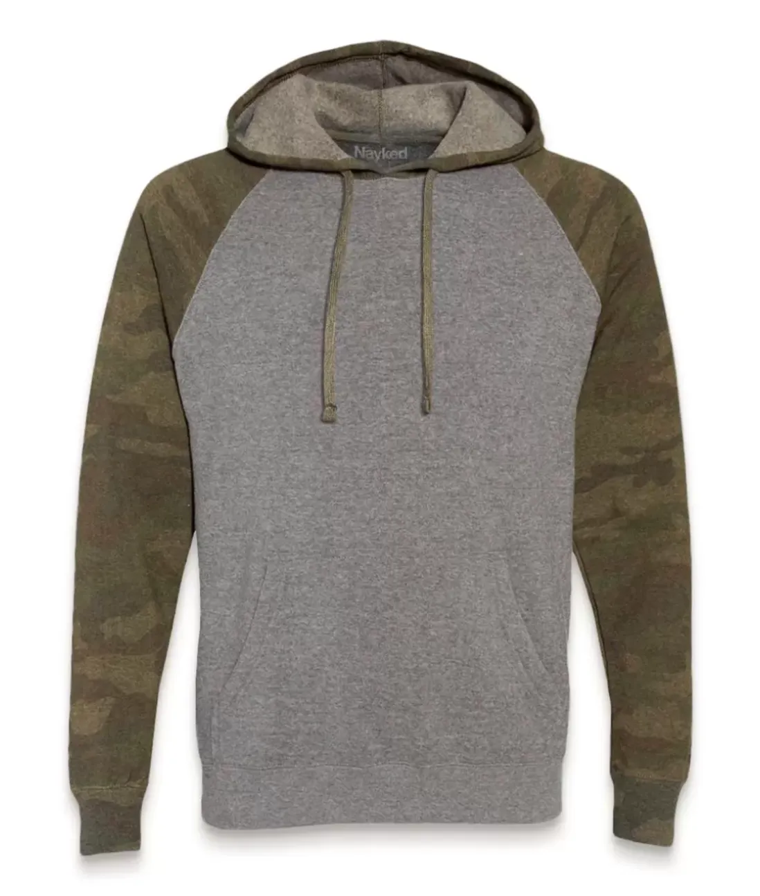 Men Nayked Apparel Hoodies & Sweatshirts>Men'S Ridiculously Soft Midweight Raglan Colorblocked Hooded Sweatshirt