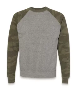 Men Nayked Apparel Shirts>Men'S Ridiculously Soft Midweight Raglan Colorblocked Pullover