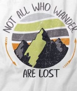 Men Nayked Apparel Shirts>Men'S Ridiculously Soft Midweight Graphic Tee | Not All Who Wander Are Lost