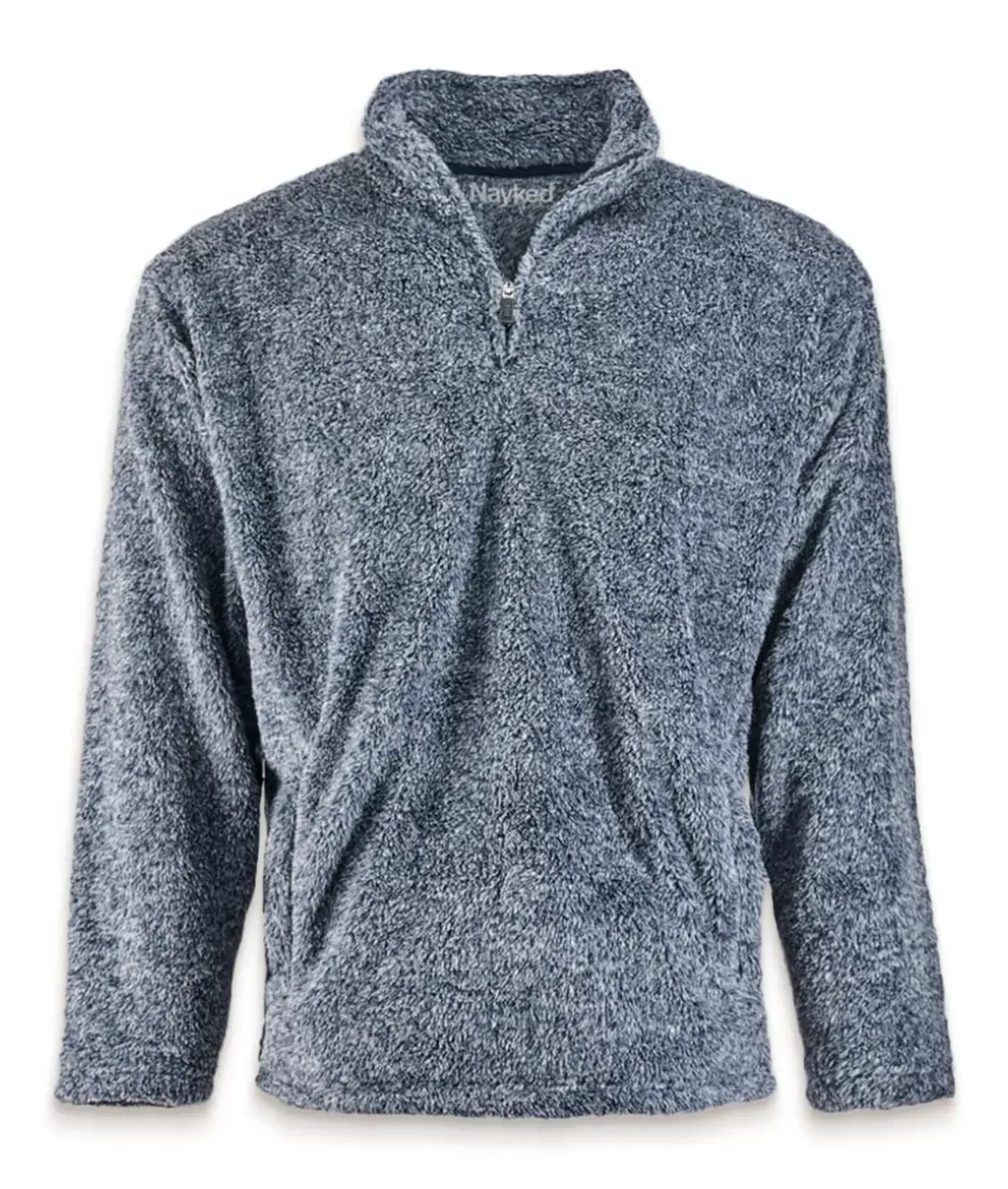 Men Nayked Apparel Outerwear>Men'S Ridiculously Soft Shag Sherpa Quarter-Zip Pullover