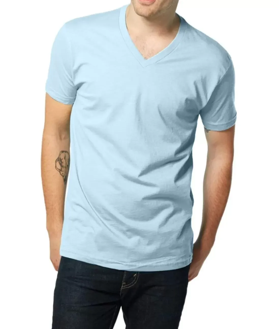 Men Nayked Apparel Shirts>Men'S Ridiculously Soft Short Sleeve V-Neck 100% Cotton Shirt | Discontinued Colors