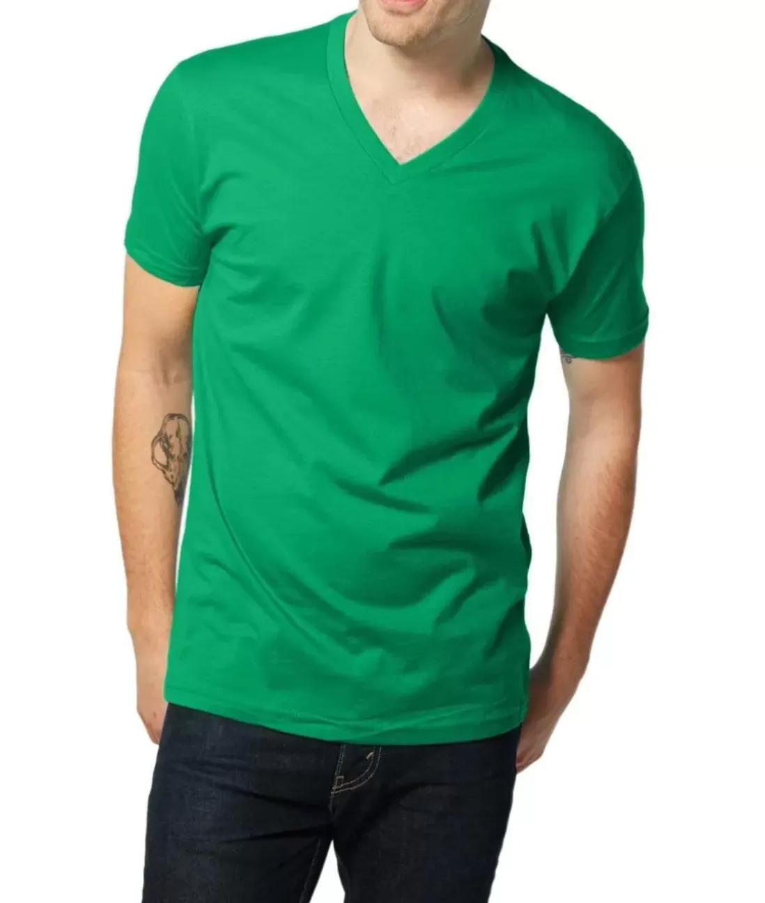 Men Nayked Apparel Shirts>Men'S Ridiculously Soft Short Sleeve V-Neck 100% Cotton Shirt | Discontinued Colors