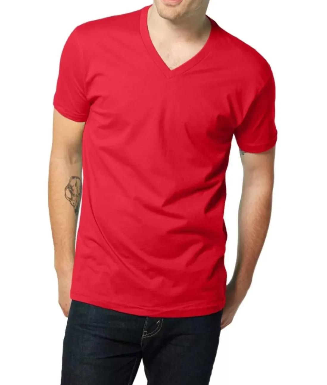 Men Nayked Apparel Shirts>Men'S Ridiculously Soft Short Sleeve V-Neck 100% Cotton Shirt | Discontinued Colors