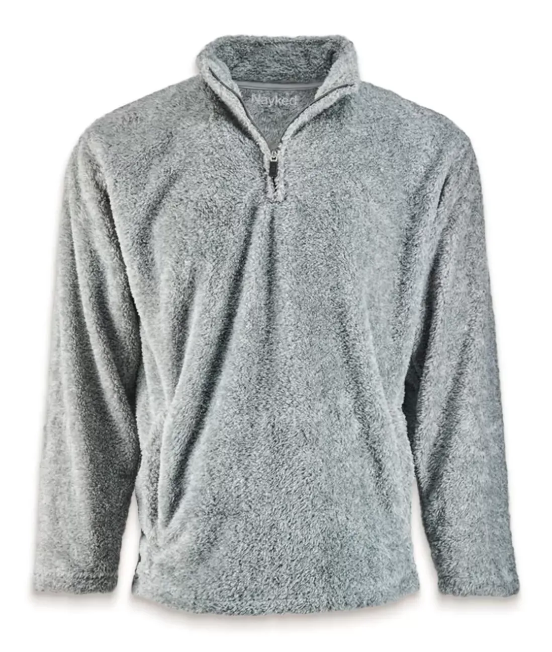 Men Nayked Apparel Shirts>Men'S Ridiculously Soft Shag Sherpa Quarter-Zip Pullover