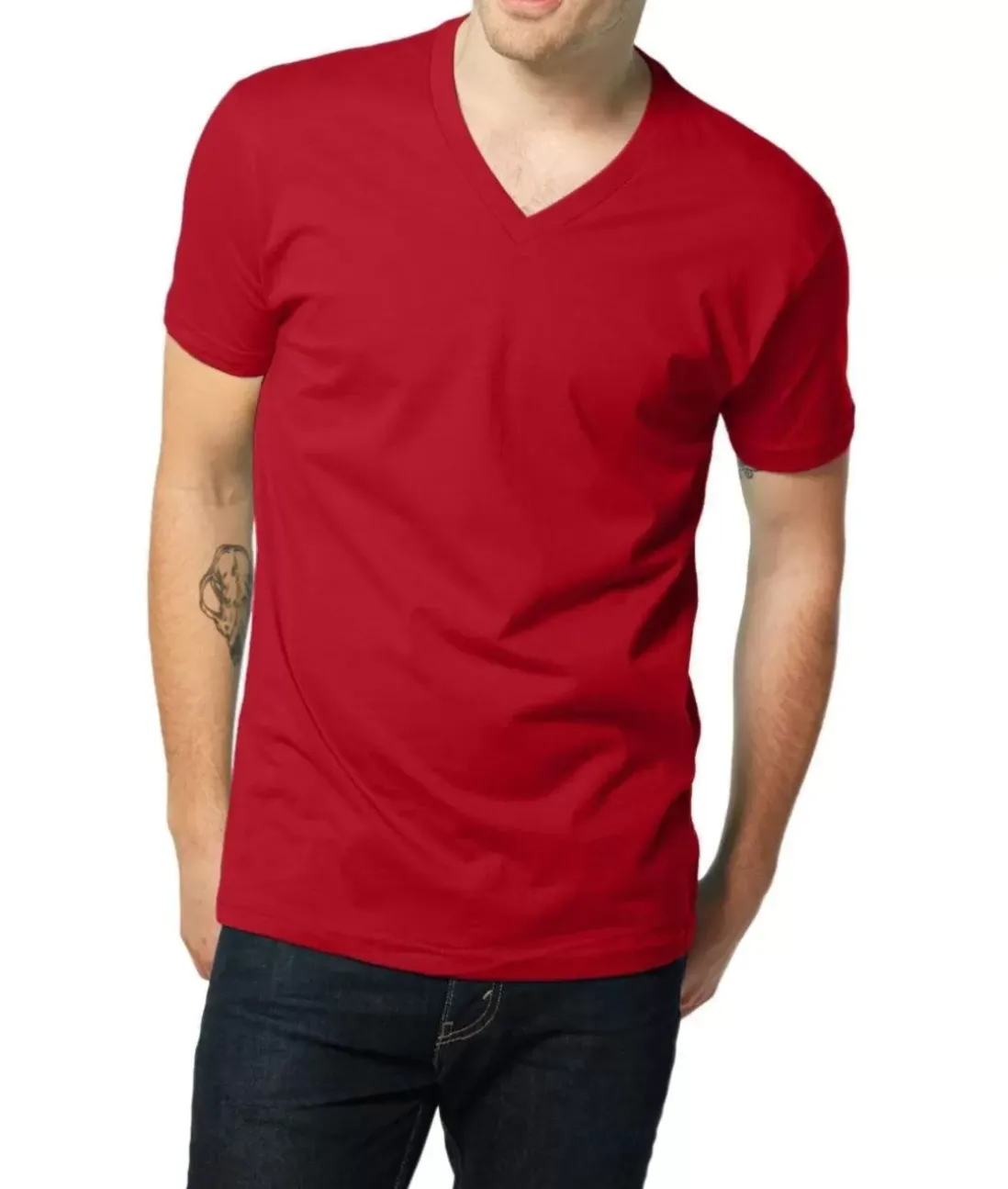 Men Nayked Apparel T-Shirts>Men'S Ridiculously Soft Short Sleeve V-Neck 100% Cotton Shirt | Discontinued Colors