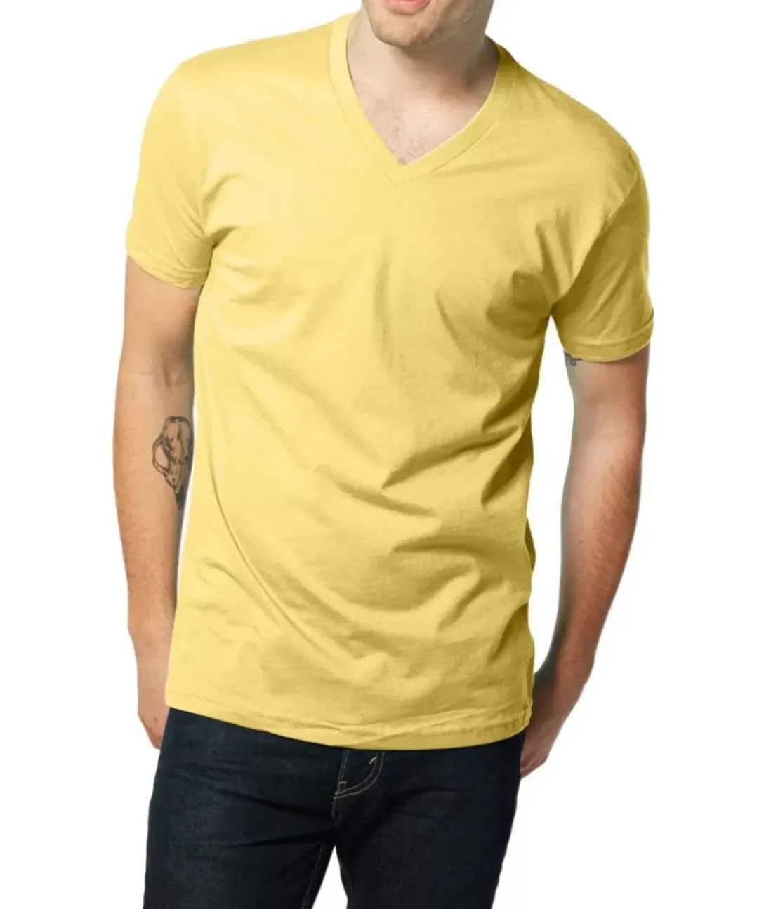 Men Nayked Apparel T-Shirts>Men'S Ridiculously Soft Short Sleeve V-Neck 100% Cotton Shirt | Discontinued Colors