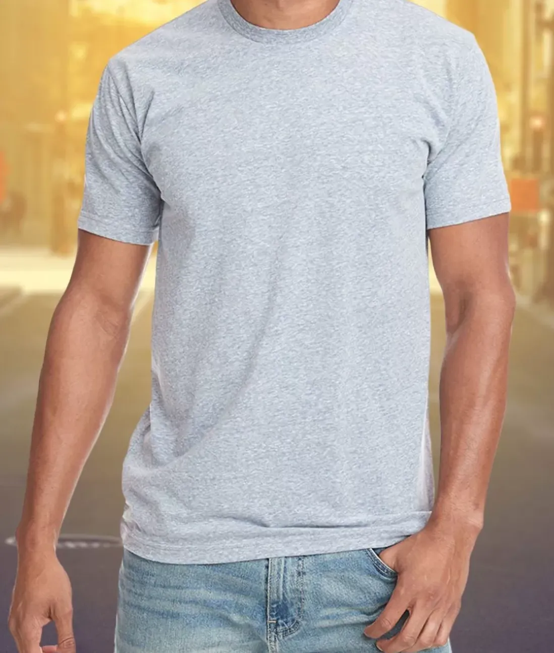 Men Nayked Apparel Shirts>Men'S Ridiculously Soft Sueded Snow Heathered T-Shirt