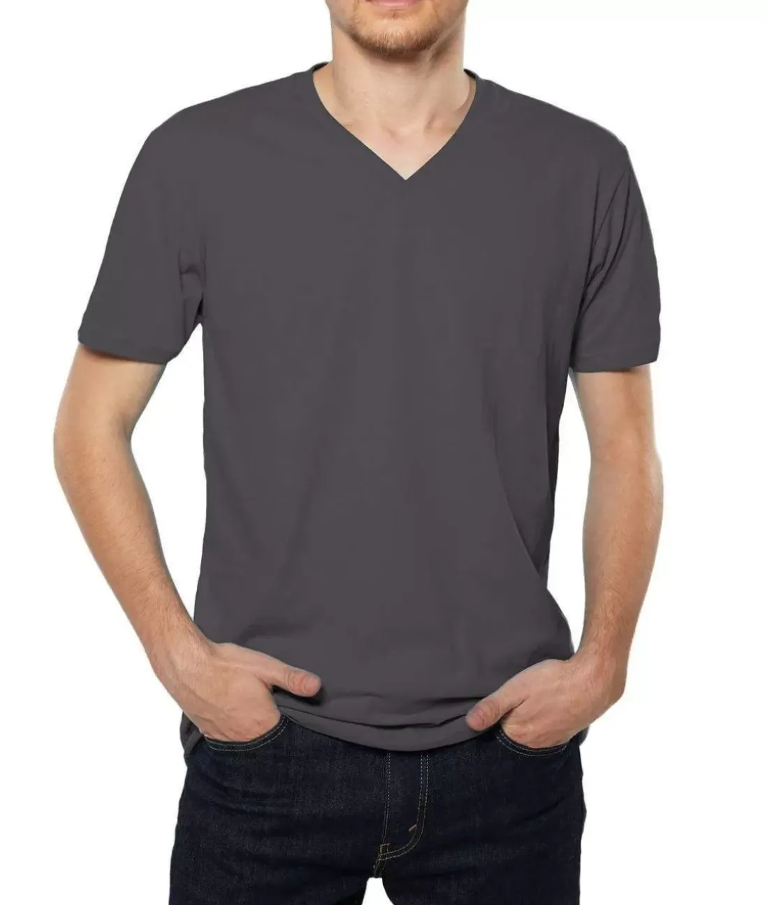 Men Nayked Apparel T-Shirts>Men'S Ridiculously Soft Sueded V-Neck