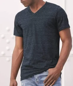 Men Nayked Apparel T-Shirts>Men'S Short Sleeve Slub Jersey V-Neck T-Shirt