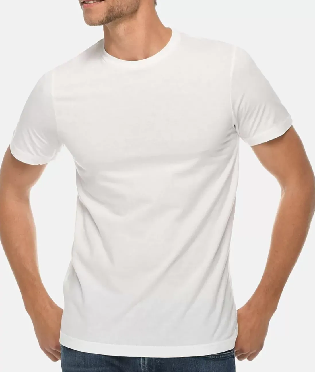 Men Nayked Apparel Shirts>Men'S Soft Deluxe 100% Cotton T-Shirt