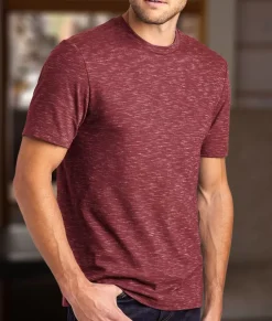 Men Nayked Apparel T-Shirts>Men'S Soft Lightweight Marled Crew Neck T-Shirt