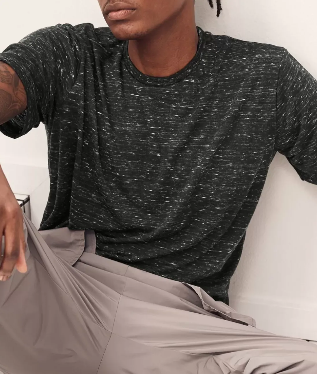 Men Nayked Apparel Shirts>Men'S Soft Marble Jersey Short Sleeve Crew Neck T-Shirt