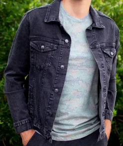 Men Nayked Apparel Outerwear>Men'S Soft Vintage Denim Jacket