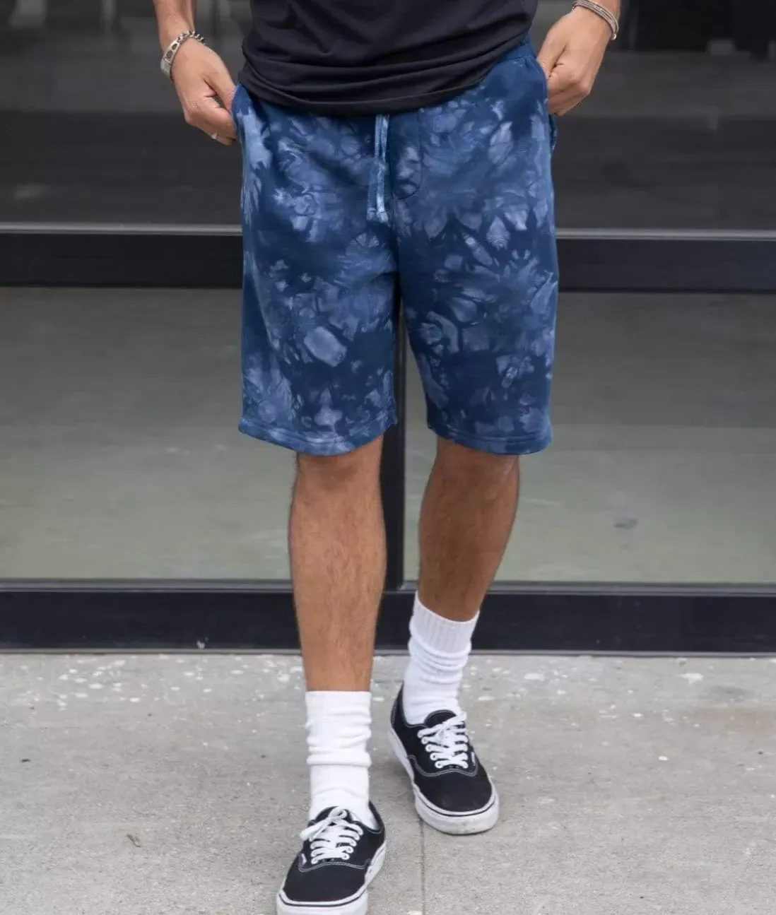 Men Nayked Apparel Bottoms>Men'S Tie Dye Fleece Shorts
