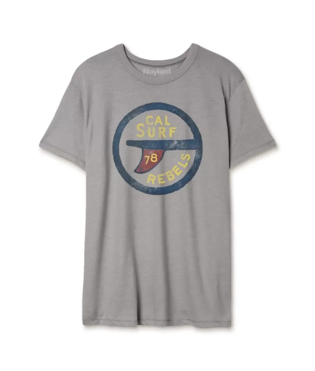 Men Nayked Apparel T-Shirts>Men'S Vintage Graphic Crew Neck T-Shirt | Surf Rebels