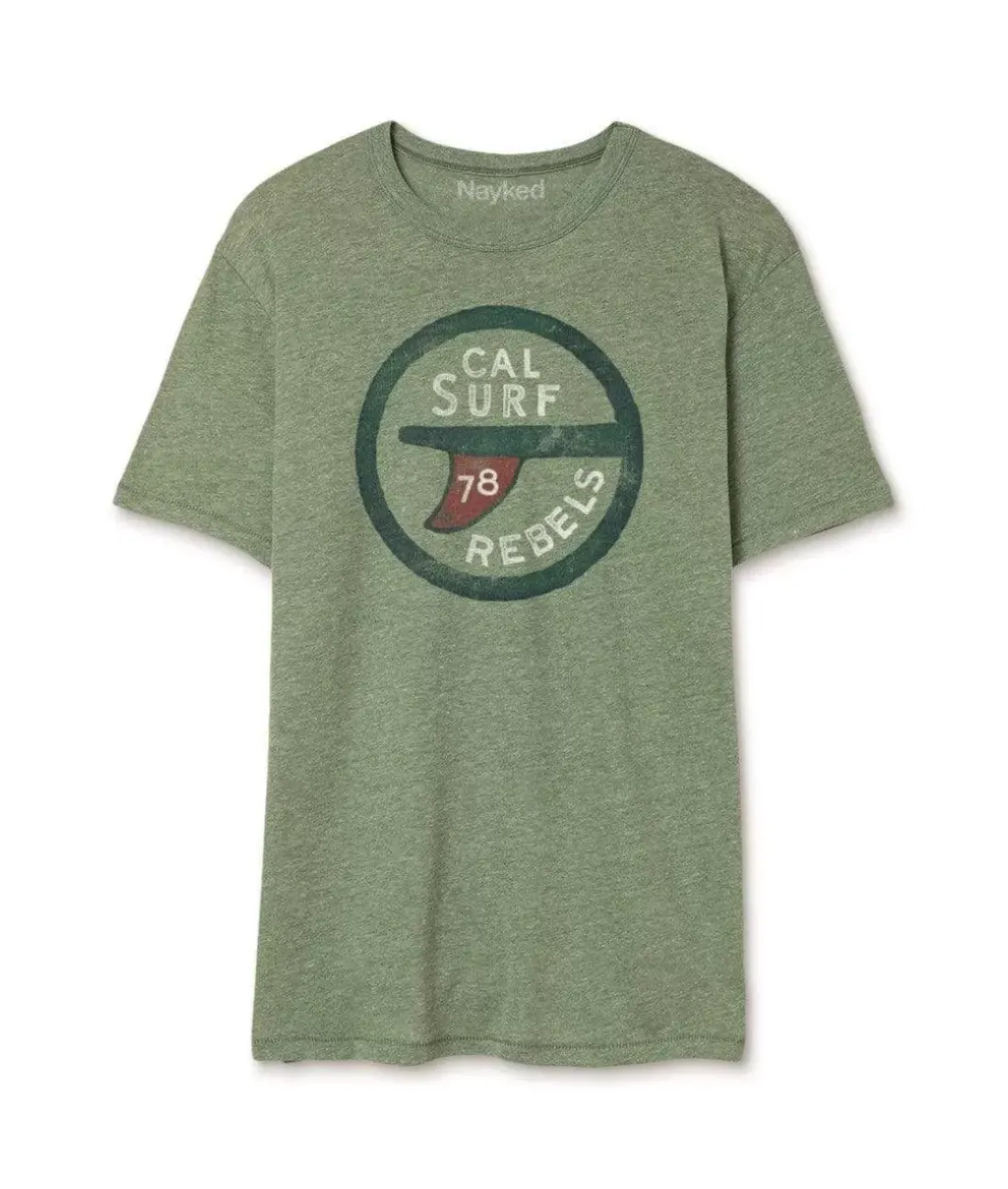 Men Nayked Apparel T-Shirts>Men'S Vintage Graphic Crew Neck T-Shirt | Surf Rebels